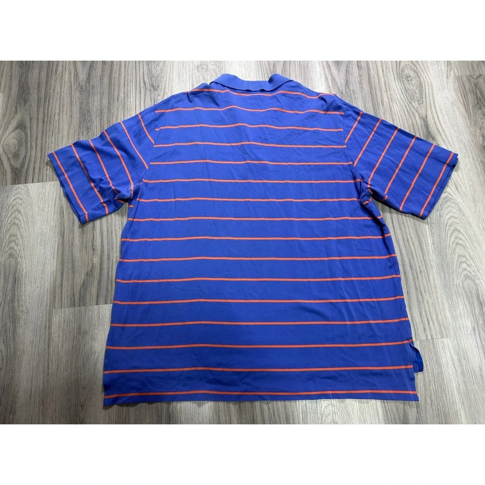 Polo Golf Ralph Laurel‎ Striped Pima Cotton Polo Shirt XXL Blue Orange Striped